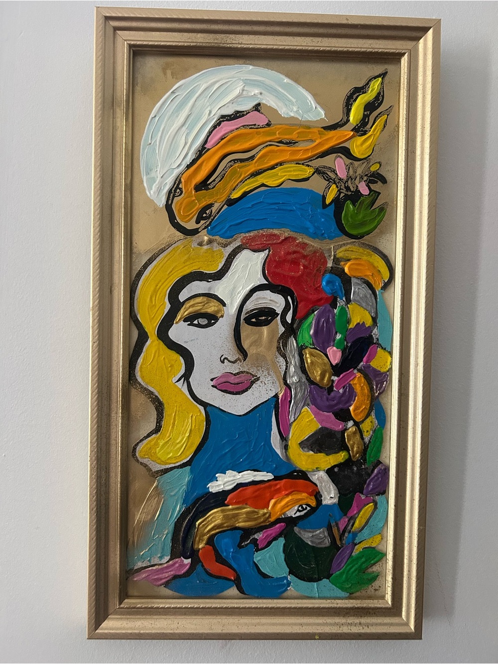 Abstract Colorful Portrait Wall Art - Multicolor